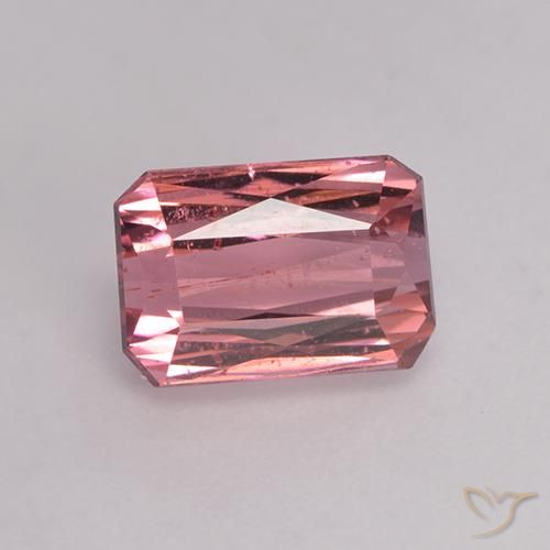 1.60ct Натуральный Средний розовый Турмалин, Изумрудная огранка, VS-SI