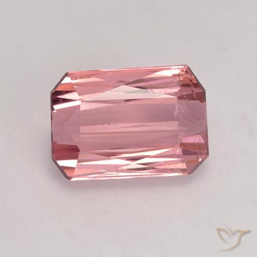 1.76ct Натуральный Средний розовый Турмалин, Изумрудная огранка, Чистота VS