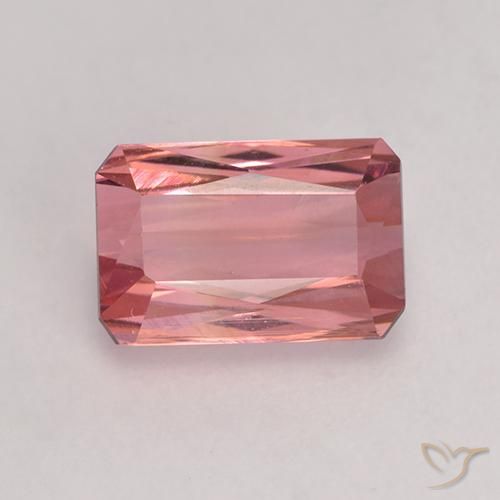 1.64ct Натуральный Темно-розовый Турмалин, Изумрудная огранка, VVS-VS