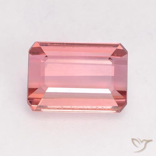 1.40ct Натуральный Светло-розовый Турмалин, Изумрудная огранка, VVS-VS