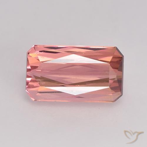 1.73ct Натуральный Средний розовый Турмалин, Изумрудная огранка, VVS-VS