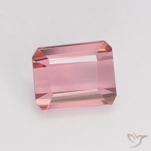 1.54ct Натуральный Светло-розовый Турмалин, Изумрудная огранка, VVS-VS