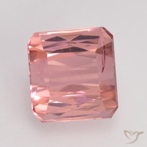 1.46ct Натуральный Средний розовый Турмалин, Изумрудная огранка, VS-SI