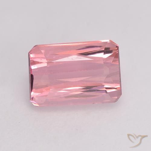 1.27ct Натуральный Светло-розовая жевательная резинка Турмалин, Изумрудная огранка, VVS-VS