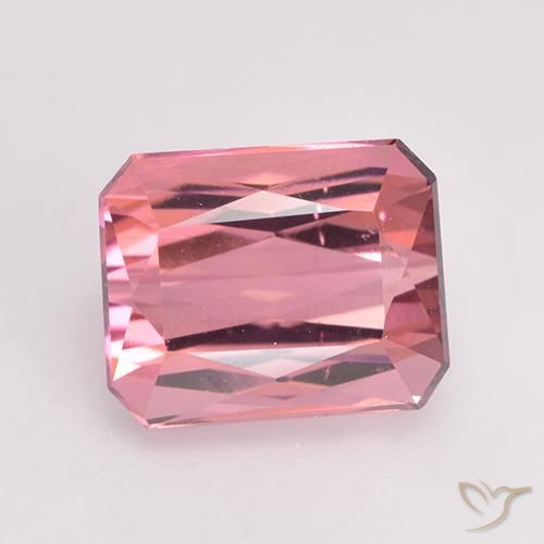 1.90ct Натуральный Светло-розовая жевательная резинка Турмалин, Изумрудная огранка, Чистота VS