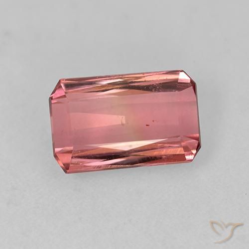 1.66ct Натуральный Палисандр розовый Турмалин, Изумрудная огранка, VVS-VS