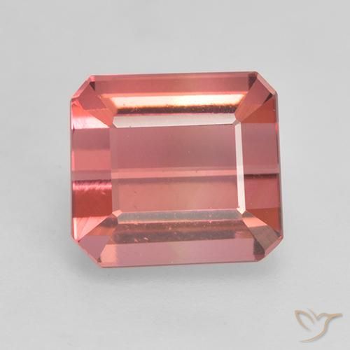 3.02ct Натуральный Палисандр розовый Турмалин, Изумрудная огранка, VVS-VS