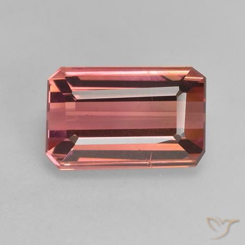 3.61ct Натуральный Средний розовый Турмалин, Изумрудная огранка, Чистота VS