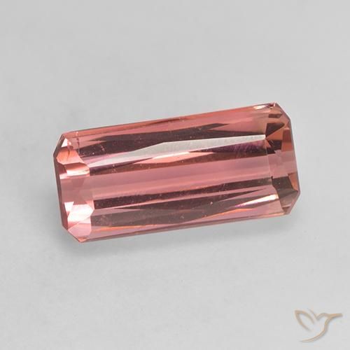 3.51ct Натуральный Средний розовый Турмалин, Изумрудная огранка, Чистота VS