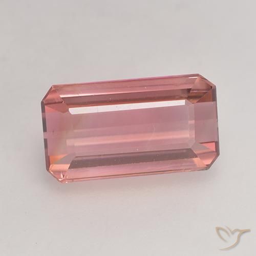 2.83ct Натуральный Оранжево-розовый Турмалин, Изумрудная огранка, VVS-VS