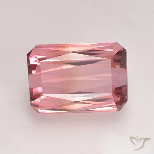 2.49ct Натуральный Средний розовый Турмалин, Изумрудная огранка, VVS-VS