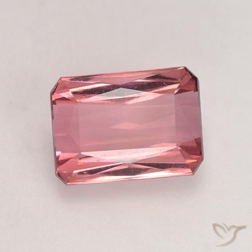 2.44ct Натуральный Насыщенный розовый Турмалин, Изумрудная огранка, VVS-VS
