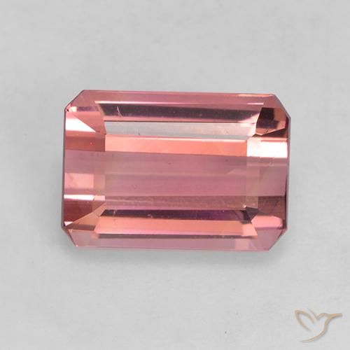 2.49ct Натуральный Темно-оранжевый розовый Турмалин, Изумрудная огранка, VVS-VS