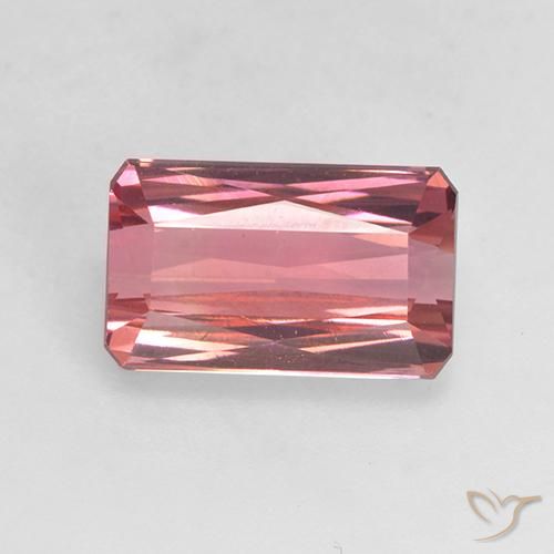 2.42ct Натуральный Темно-розовый Турмалин, Изумрудная огранка, VVS-VS