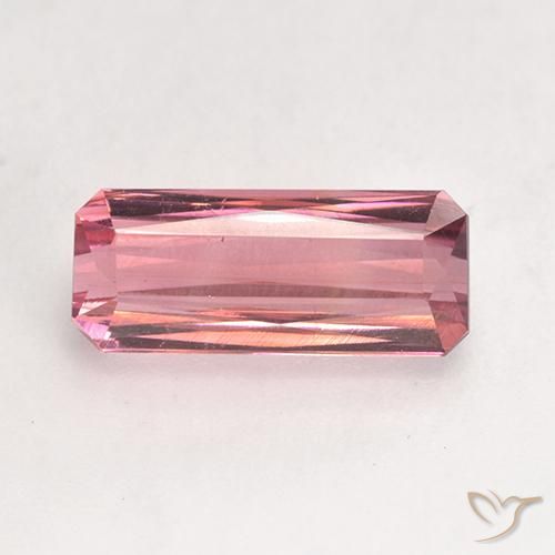 3.08ct Натуральный Средний розовый Турмалин, Изумрудная огранка, Чистота VS