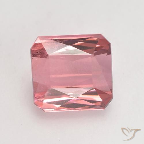 3.10ct Натуральный Средний розовый Турмалин, Изумрудная огранка, Чистота VS
