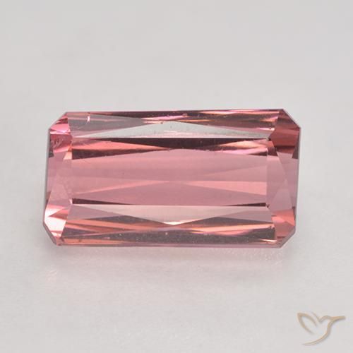 3.59ct Натуральный Насыщенный розовый Турмалин, Изумрудная огранка, VS-SI