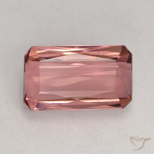 3.01ct Натуральный Средний розовый Турмалин, Изумрудная огранка, Чистота VS