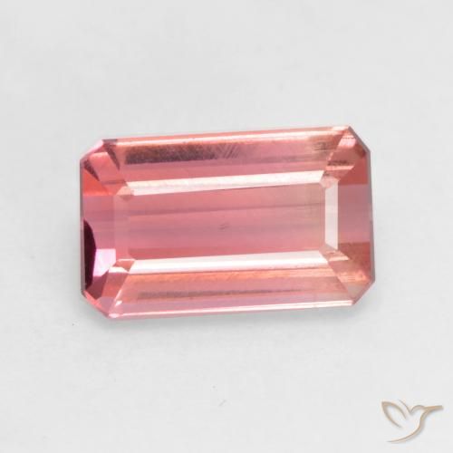 2.37ct Натуральный Средний розовый Турмалин, Изумрудная огранка, Чистота VS
