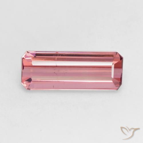 2.19ct Натуральный Оранжево-розовый Турмалин, Изумрудная огранка, VS-SI