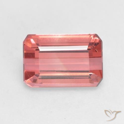 2.30ct Натуральный Темно-розовый Турмалин, Изумрудная огранка, Чистота VS