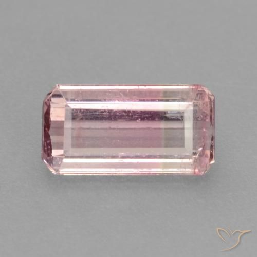 0.94ct Натуральный Двуцветный Турмалин, Изумрудная огранка, SI