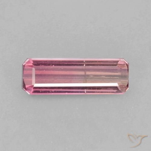 1.57ct Натуральный Светло-розовый Турмалин, Изумрудная огранка, VS-SI