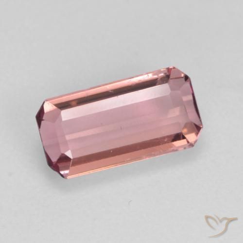 1.16ct Натуральный Оранжево-розовый Турмалин, Изумрудная огранка, Чистота VS