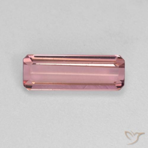 1.46ct Натуральный Оранжево-розовый Турмалин, Изумрудная огранка, Чистота VS