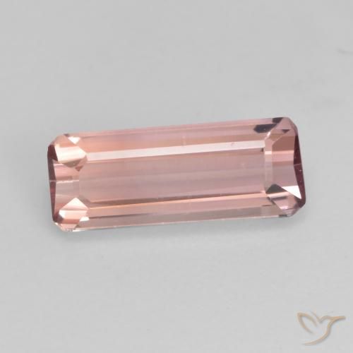 1.15ct Натуральный Средний розовый Турмалин, Изумрудная огранка, Чистота VS