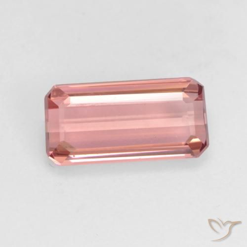 1.47ct Натуральный Средний розовый Турмалин, Изумрудная огранка, Чистота VS