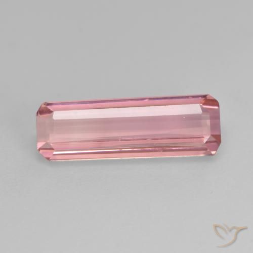 1.45ct Натуральный Светло-розовый Турмалин, Изумрудная огранка, Чистота VS