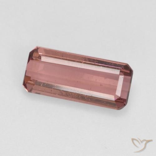 1.19ct Натуральный Средний розовый Турмалин, Изумрудная огранка, SI