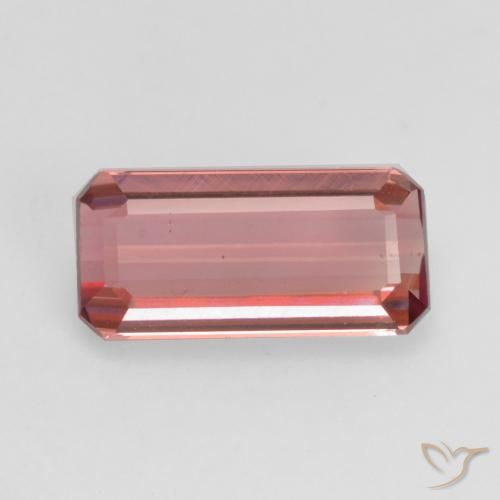 1.48ct Натуральный Средний розовый Турмалин, Изумрудная огранка, VVS-VS