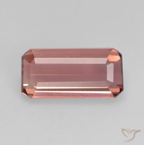 1.36ct Натуральный Средний розовый Турмалин, Изумрудная огранка, VVS-VS
