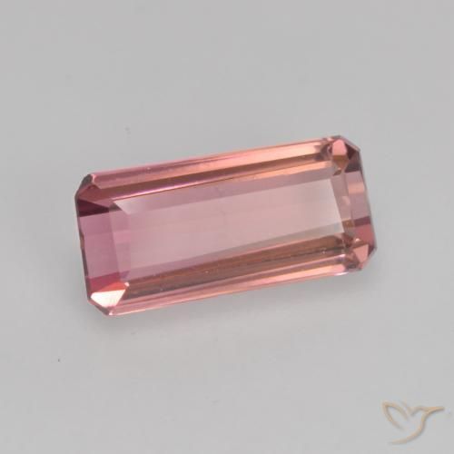1.16ct Натуральный Средний розовый Турмалин, Изумрудная огранка, VVS-VS
