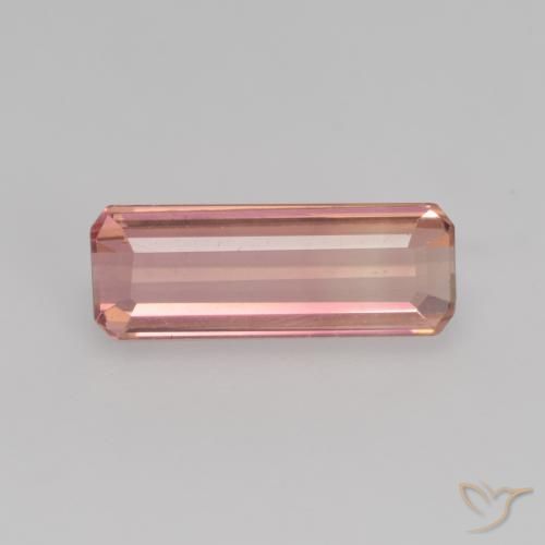 1.14ct Натуральный Землисто-розовый Турмалин, Изумрудная огранка, Чистота VS