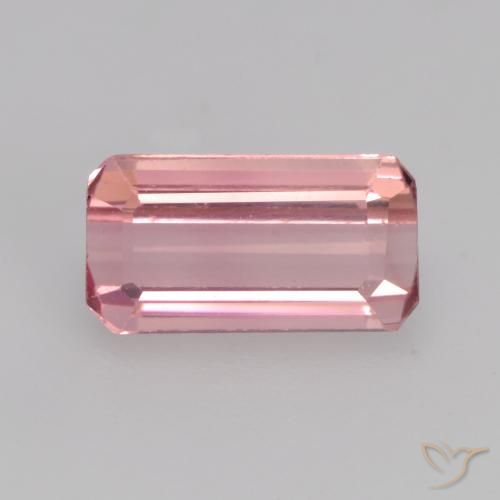 0.92ct Натуральный Жевательная резинка розовый Турмалин, Изумрудная огранка, Чистота VS