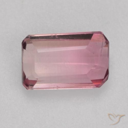 0.58ct Натуральный Светло-розовая жевательная резинка Турмалин, Изумрудная огранка, Чистота VS