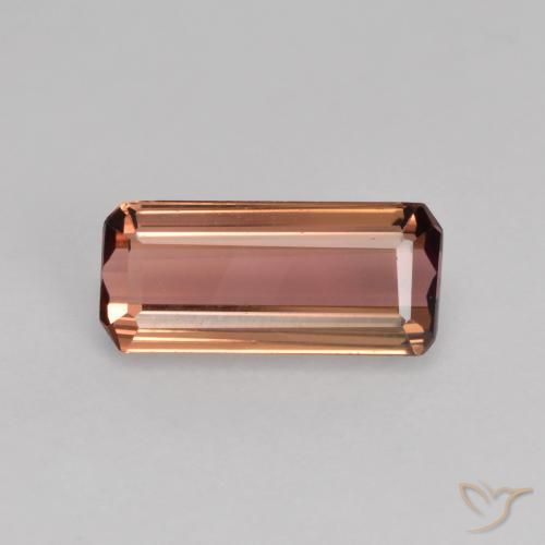 0.96ct Натуральный Кирпично красный Турмалин, Изумрудная огранка, VVS-VS