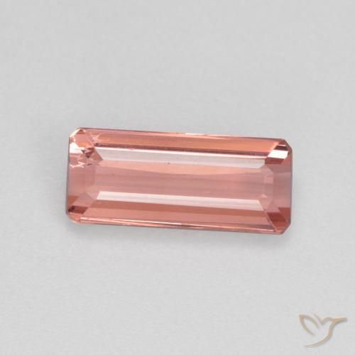 0.97ct Натуральный Средне-светло-розовый Турмалин, Изумрудная огранка, Чистота VS