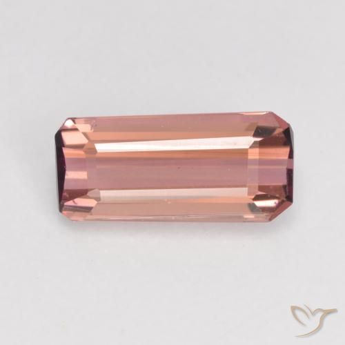 0.92ct Натуральный Оттенки розового Турмалин, Изумрудная огранка, Чистота VS