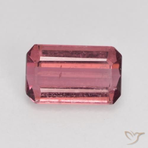 0.88ct Натуральный Пурпурно-розовый Турмалин, Изумрудная огранка, SI