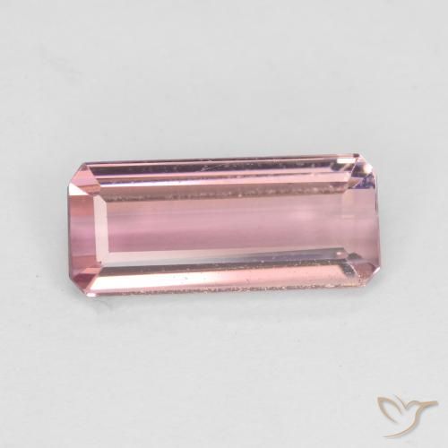 1.86ct Натуральный Светло-розовая жевательная резинка Турмалин, Изумрудная огранка, Чистота VS