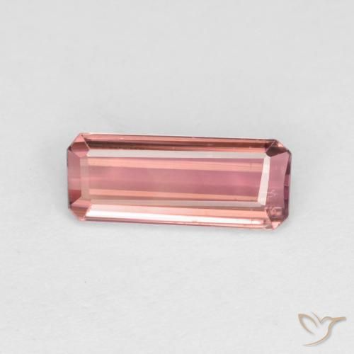 1.14ct Натуральный Оранжево-розовый Турмалин, Изумрудная огранка, VS-SI