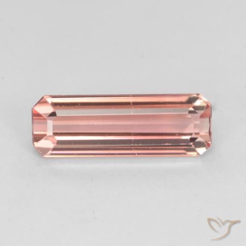 1.47ct Натуральный Землисто-розовый Турмалин, Изумрудная огранка, VS-SI