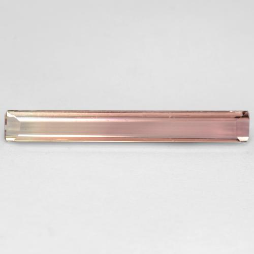 Натуральный двухцветный турмалин 2,88 карата изумрудная огранка, чистота VS