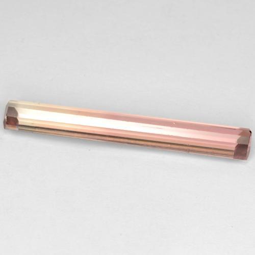 Натуральный двухцветный турмалин 2,88 карата изумрудная огранка, чистота VS