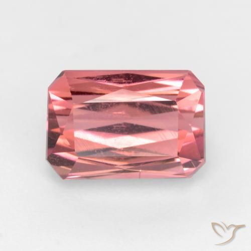 3.06ct Натуральный Темно-розовый Турмалин, Изумрудная огранка, SI