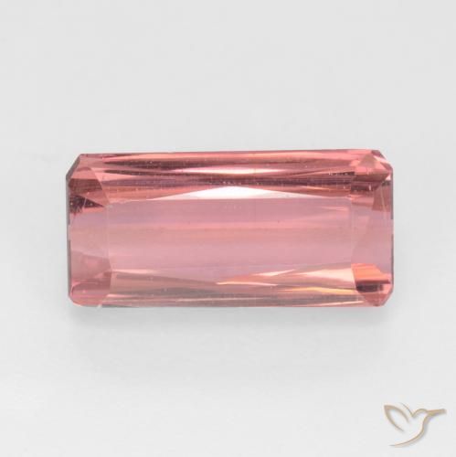 3.19ct Натуральный Средний розовый Турмалин, Изумрудная огранка, VS-SI